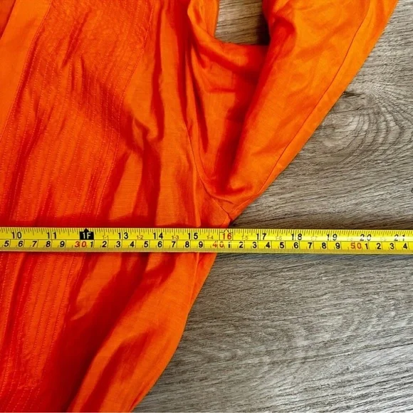 Robert Rodriguez Orange Silk Ling Sleeve Dress With Belt Size 2 NWT - Picture 13 of 13